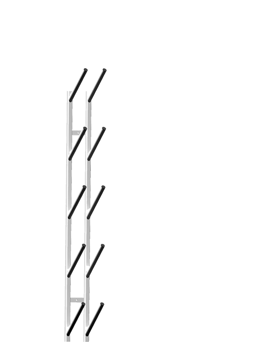 Support de stockage de basket-ball, 6 niveaux Présentoir vertical